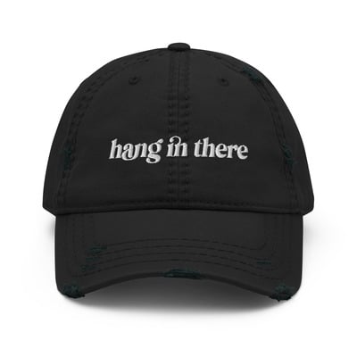 Hang in There, Ganbatte! Distressed Cap