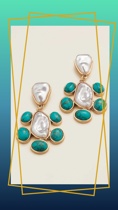Turquoise Tides Statement Earrings - FINAL SALE
