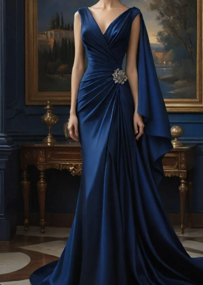Royal Blue Sheath Mother Of The Bride/ Groom Dresses Formal Evening Dress,1162
