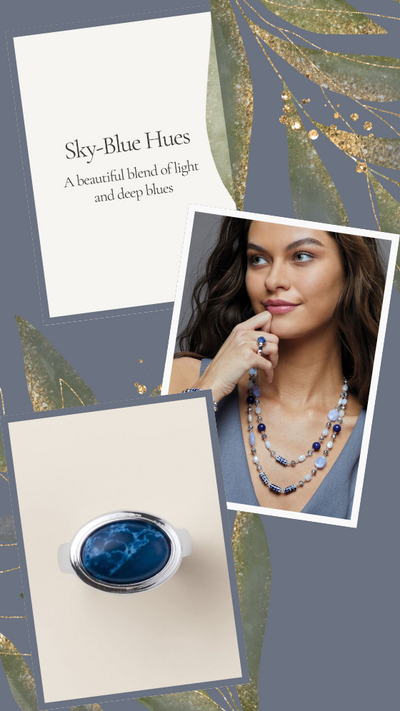 Azure Meadow Stretch Ring - FINAL SALE