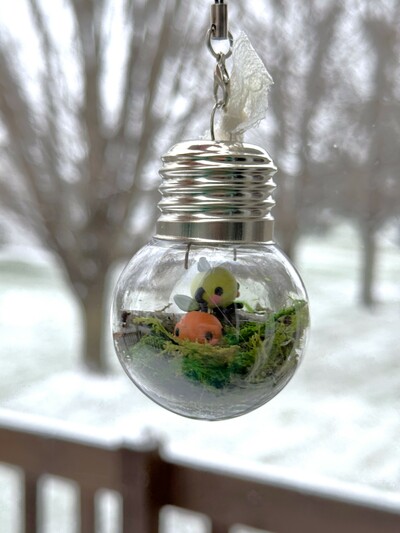 Mossy Junimo Forest Terarrium Bulb Shaped Ornament