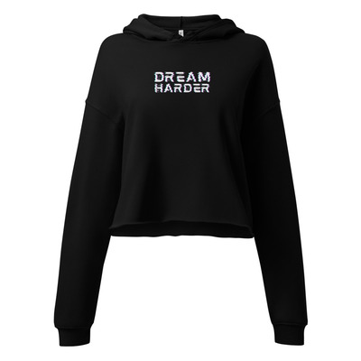 Dream Harder Glitch Crop Hoodie