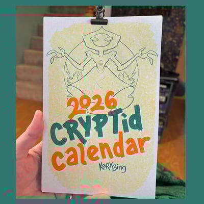 2026 Risograph Cryptid Calendar