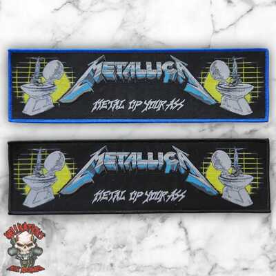 METAL UP YOUR ASS Stripe Woven Patches