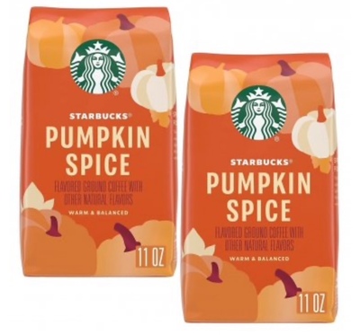 Starbucks Pumpkin Spice Ground Coffee 11 oz (2-Bags)