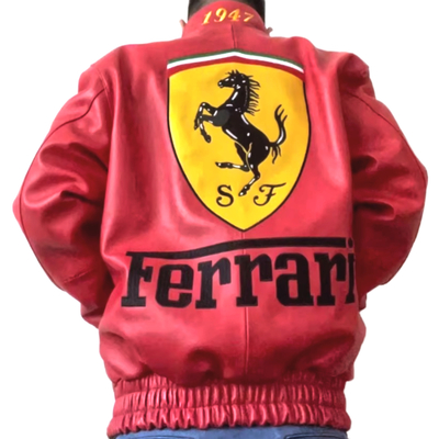 FERRARI SCUDERIA VINTAGE LEATHER JACKET