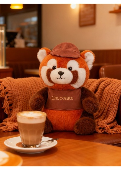 Chocolate Red Panda Plush Toy