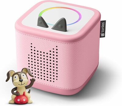 Toniebox 2 Audio Player Starter Set for Kids 1+ with Playtime Puppy - Cloud Pink