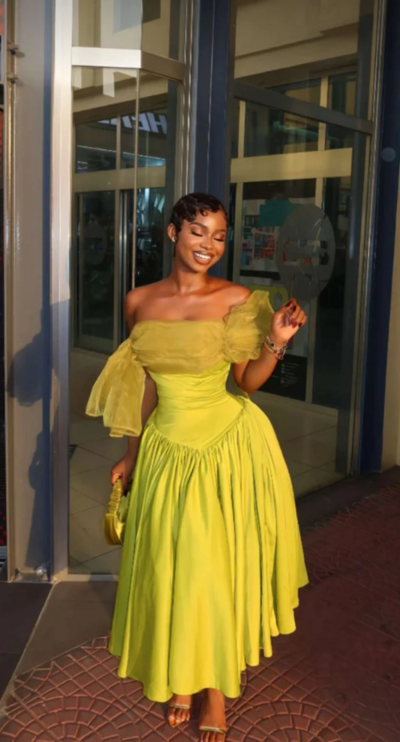 Off Shoulder Tea Length Green Mother Of Bridal Dress Evening Prom Dresses