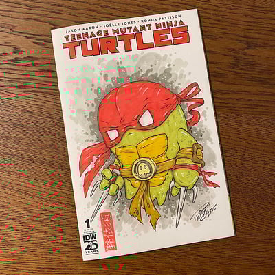 Hand drawn tiny ghost sketch cover comic - adolescent metahuman kung-fu tortoise