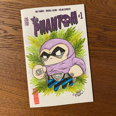Hand drawn tiny ghost sketch cover comic - the ghost of the ghost who walks