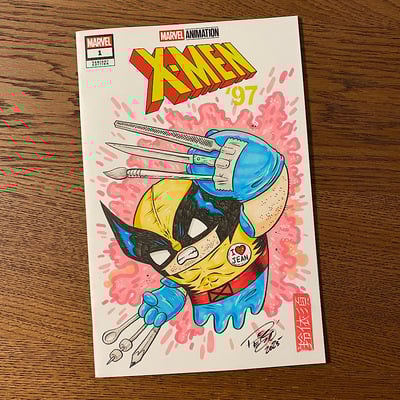 Hand drawn tiny ghost sketch cover comic - canadian knife hands