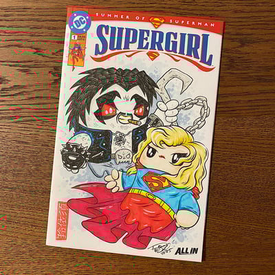 Hand drawn tiny ghost sketch cover comic - kara & the main man