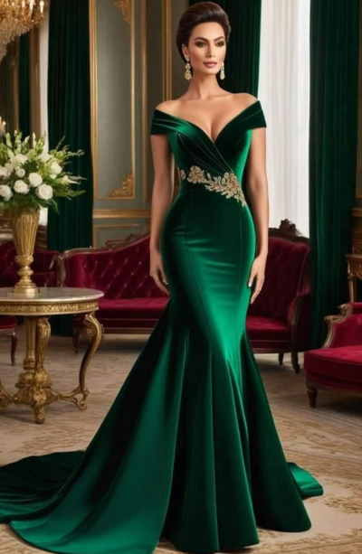 Elegant Emerald Green Mother of the Bride/ Groom Dresses Formal Evening Dresses