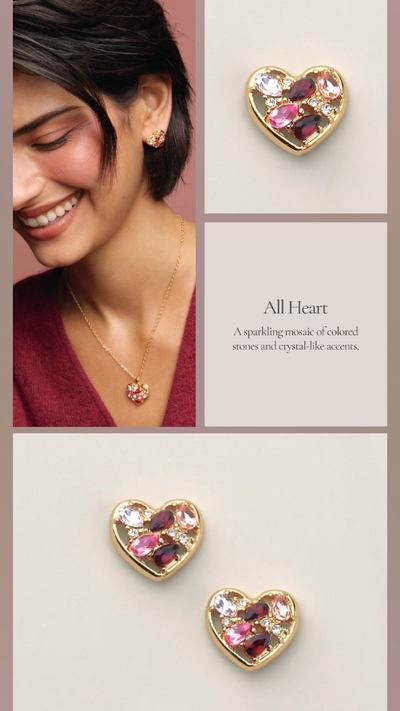 Heart Mosaic Earrings
