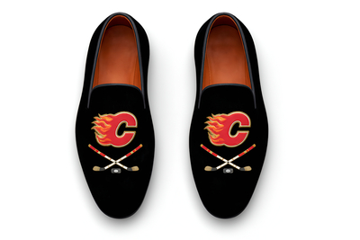 Crafted Leather Handmade Classic Black Velvet Loafers Dress Shoes