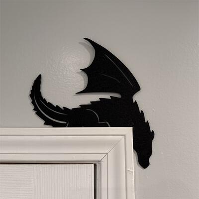 Door Corner Dragon Decor - 3D Printed