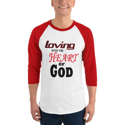 Heart of God 3/4 sleeve Baseball Tee
