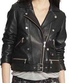 Handmade women Black Leather Jacket, women black biker Leather Jacket, stylish women leather jacket