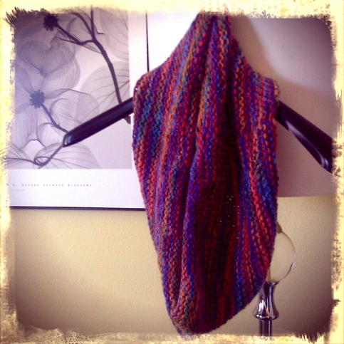 Rainbow Knit Cowl