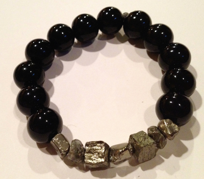 "Dark Knight" - Pyrite bracelet