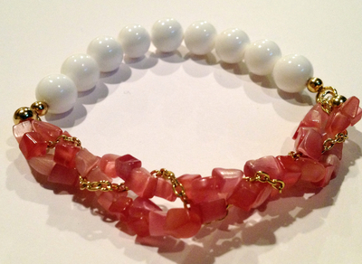 "Pink Plait" bracelet