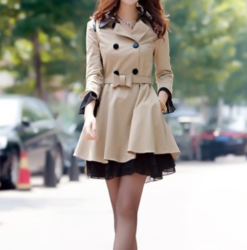 3/4 Sleeve Elegant LadiesTrench Coat