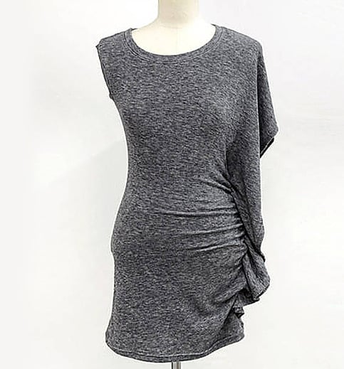 Side Sash Fitted Mini Dress