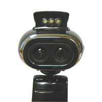 Double Optical Lens High Resolution Web Cam with Bulit-in Microphone, Black - Thumbnail 2