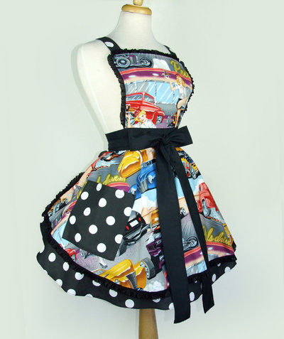 50s Diner and Hot Rods Apron
