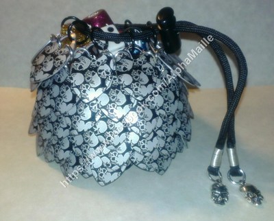 Charon's Soul Dice Bag (Laser Engraved, Scalemaille, Chainmail)