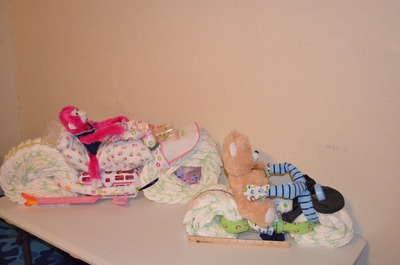 Large Motorcycle Diaper Cake