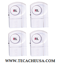 Wireless Door Chime Alarm System (DIY), Set of 4
