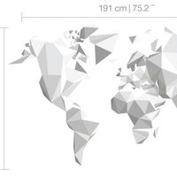 Origami World Map Wall Sticker Decal - Thumbnail 2