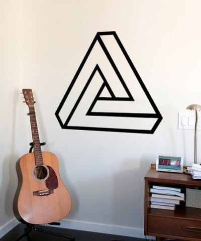 Outline Triangle Shape Wall Art Decal