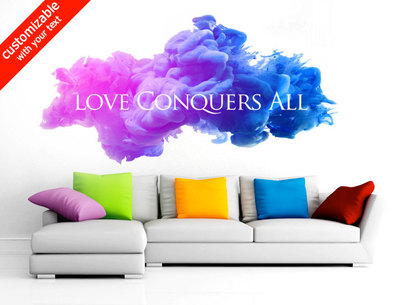 Love Conquers All Wall Print Decal for Housewares
