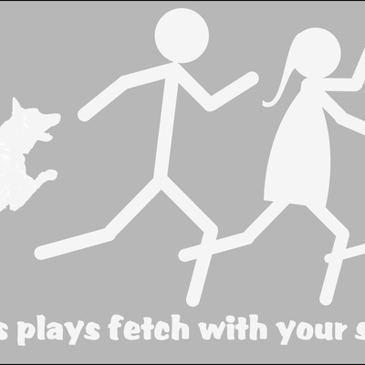"my dog plays fetch with your stick family" decal - Thumbnail 5