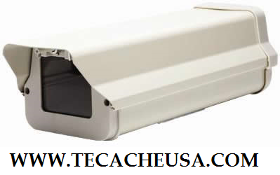 Outdoor Aluminum Camera Housing with Visor, Beige