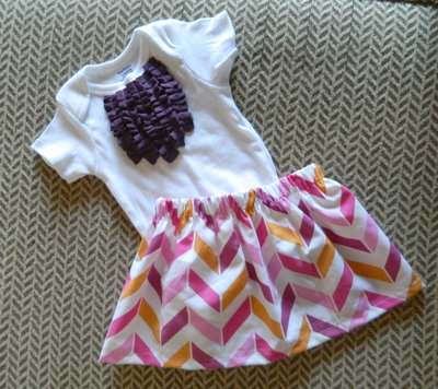 Plum Ruffle Bib Onesie