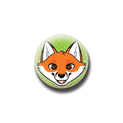 BUTTON / MAGNET : Fox (Grin)