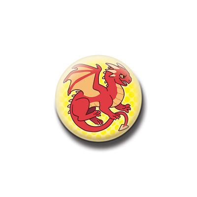 BUTTON / MAGNET : Dragon (Red)