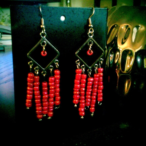 Coral Pink Earrings