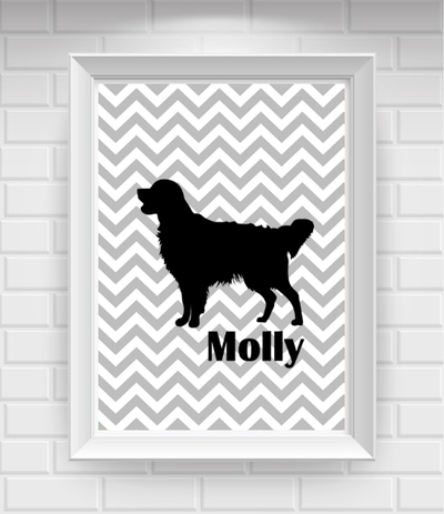 8"x10" Personalized Golden Retriever Pet Poster Print / Wall Art