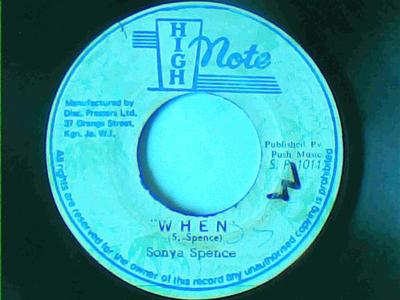 When/version-sonya spence-high note records-7"-vg
