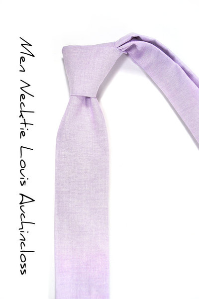 Lilac Lavender chambray necktie - Laid-Back necktie