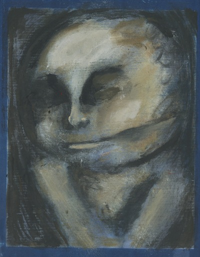 Deformed Baby in Acrylic and Blue