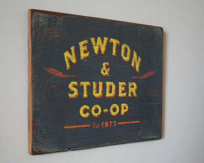 Custom Husband and Wife Co-Op Custom Hand Painted Reclaimed Wood Sign