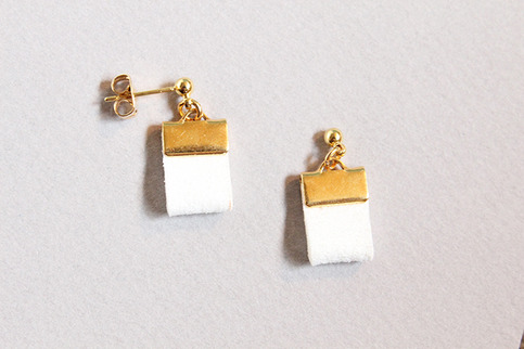 Little Fat Earrings in White