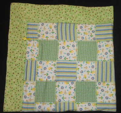 Receiving Blanket - Toy Box Squares Green