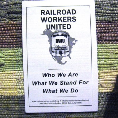 Flyer (25 copies): "railroad workers united: solidarity! unity! democracy! - Thumbnail 2